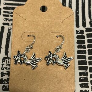 Silver Hummingbird Earrings